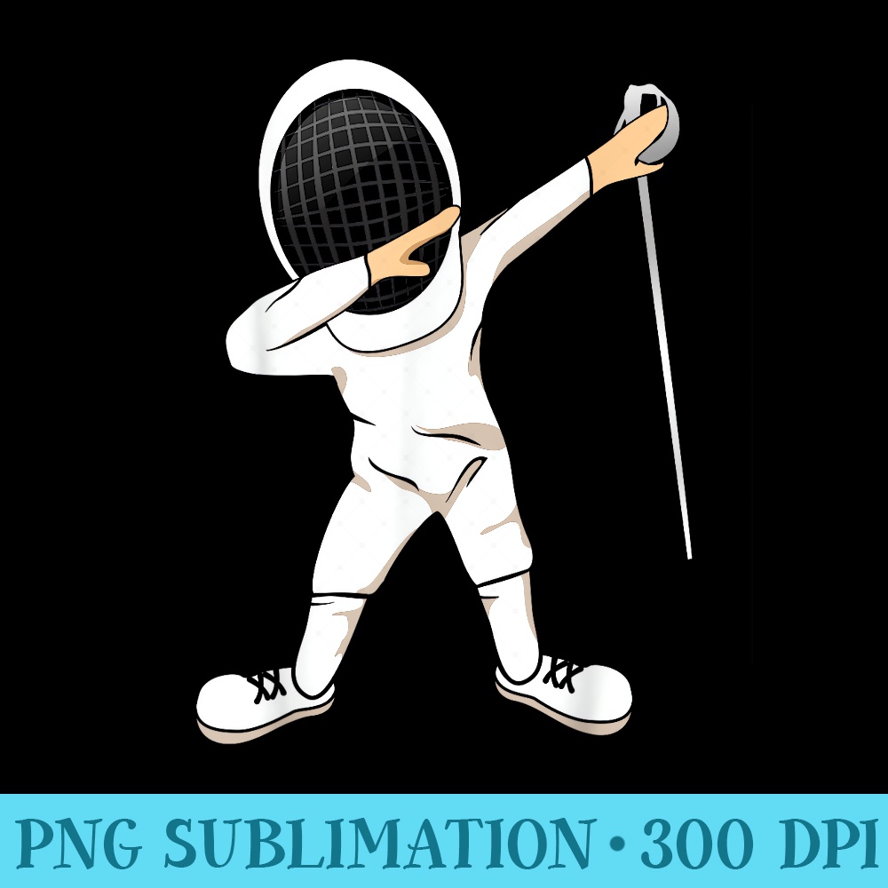 Funny Dabbing Fencing Sports T For Men And MM - Download Transparent Design - Bring Your Designs to Life
