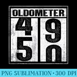 50th birthday funny men oldometer - transparent png file