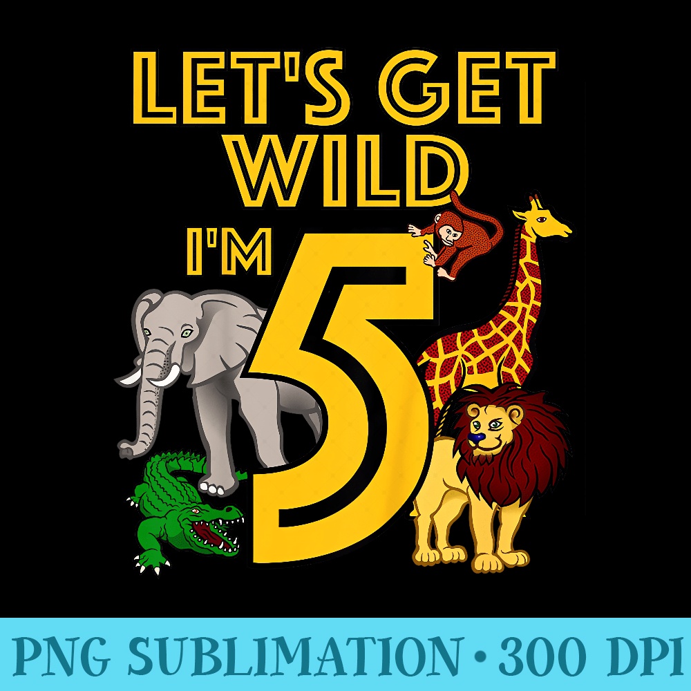 5 Year Old Zoo Birthday Safari Jungle Animal 5th - Download Transparent Graphic - High Resolution And Print-Ready Designs
