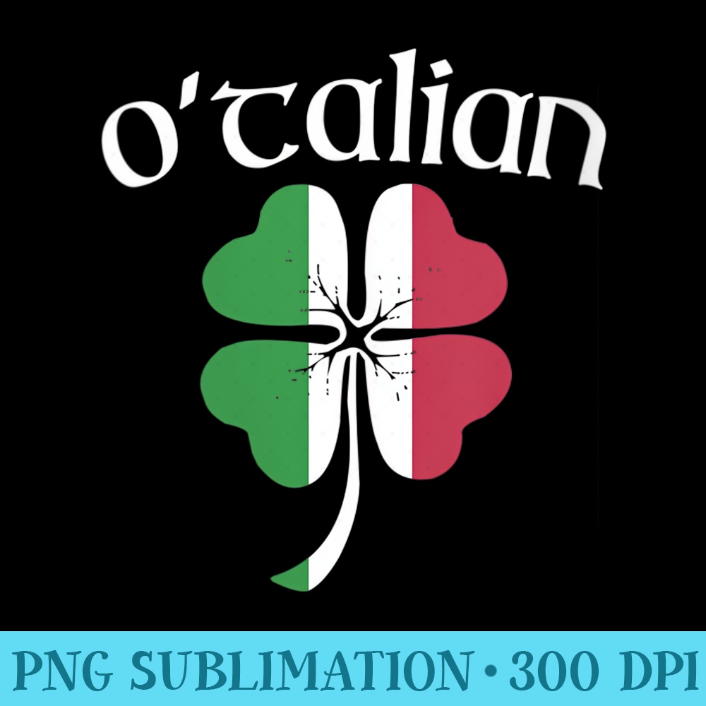 s OTALIAN Funny Italian Irish St. Patricks Day Shamrock Flag - Transparent Shirt Mockup - Revolutionize Your Designs