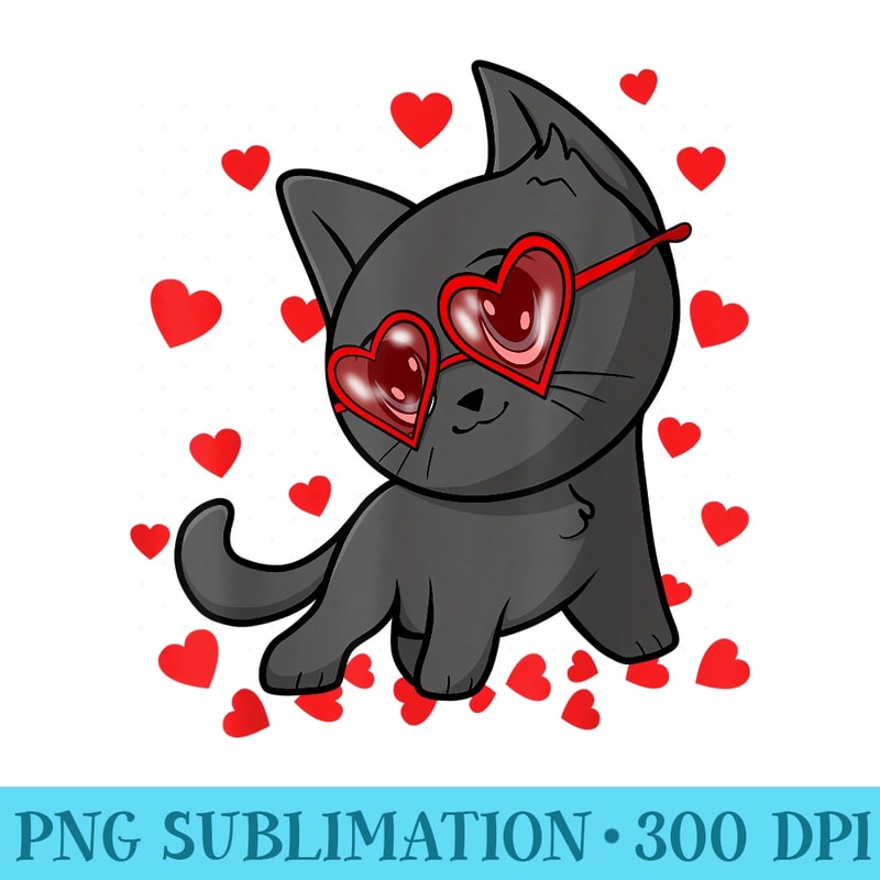 Cute Kitten VDay For Kitty Lovers Cat Valentines Day - PNG Image Gallery Download - Stunning Sublimation Graphics