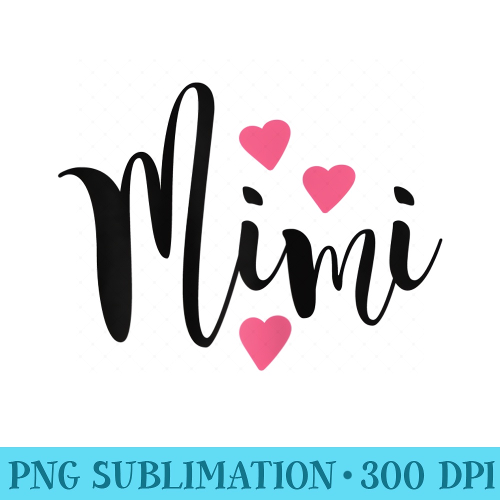 s Mimi Grandma for Baby Shower Baby Announcement Birth - Transparent PNG Mockup - Vibrant and Eye-Catching Typography