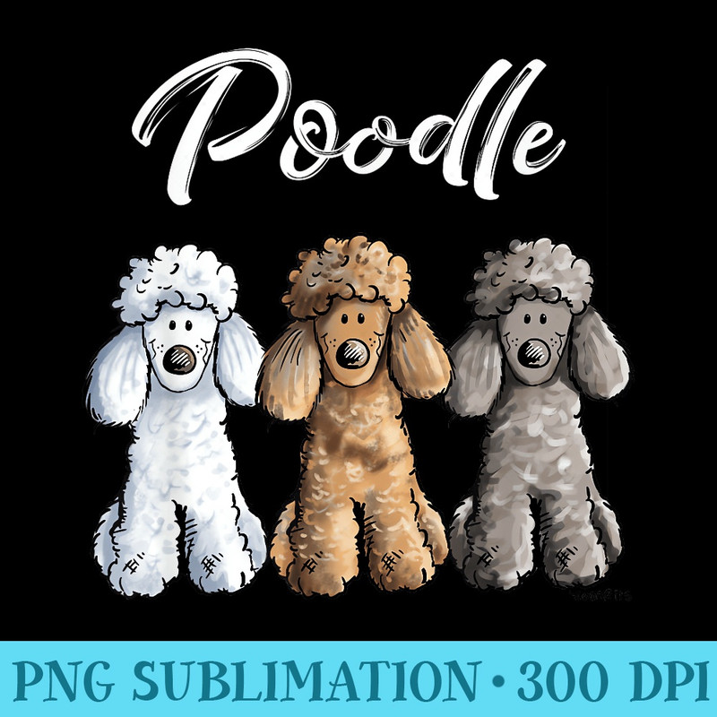 Cute Poodle T I Caniche Puppy Dogs Girl - Download High Resolution PNG - Unleash Your Creativity