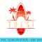 Tulsi Gabbard 2020 for President Hawaii Sunset Surfboard - PNG Download Graphic - Perfect for Personalization