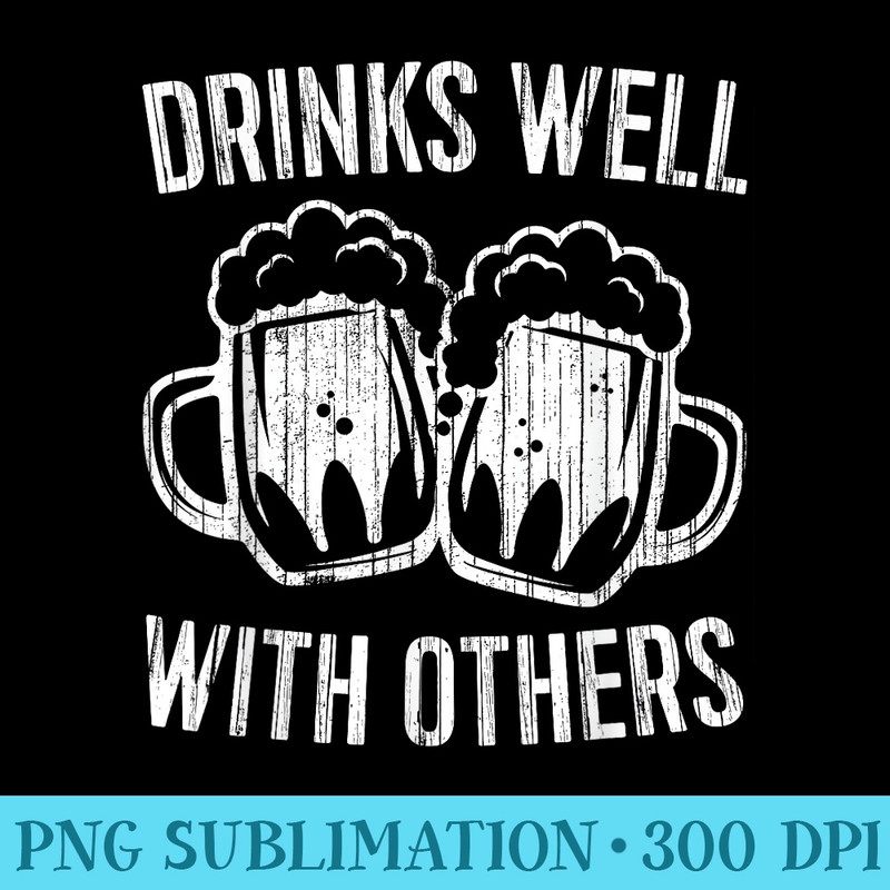 Drinks Well With Others T St Patricks Day - Transparent PNG Download - Vibrant and Eye-Catching Typography