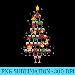 wine glass christmas tree funny holiday - png download resource