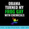 Obama Turned My Frog Gay With Chemicals Conspiracy LGBT - PNG Graphics Download - Limited Edition And Exclusive Designs