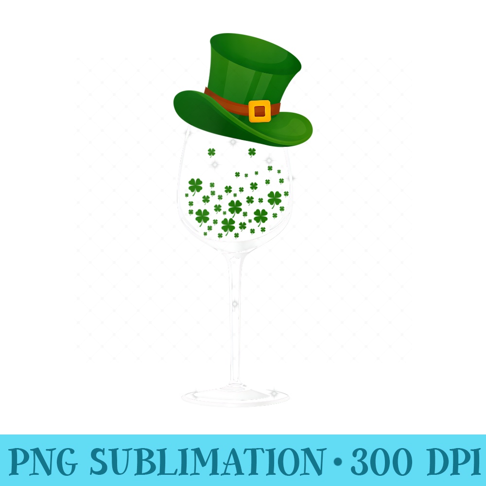 Wine Glasses Irish Shamrock Wine St Patrick Day - Shirt Vector Illustration - Versatile And Customizable Designs