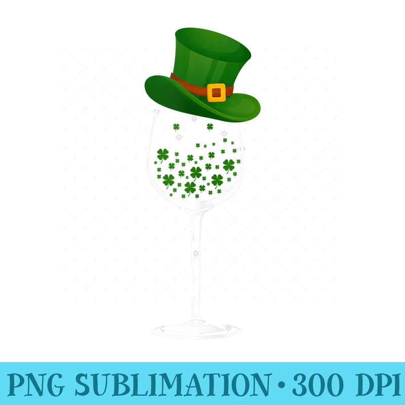 Wine Glasses Irish Shamrock Wine St Patrick Day - Shirt Vector Illustration - Versatile And Customizable Designs