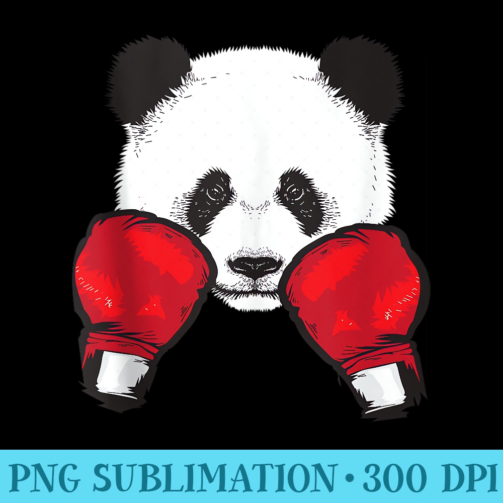 Funny Panda Boxing Cool Animal Lover Gloves Boxer Fan - PNG Picture Download - Spice Up Your Sublimation Projects