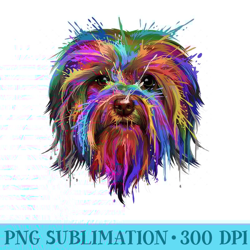 Splash Art Havanese T Cute Bichon Habanero - Digital PNG Artwork - Boost Your Success with this Inspirational PNG Download