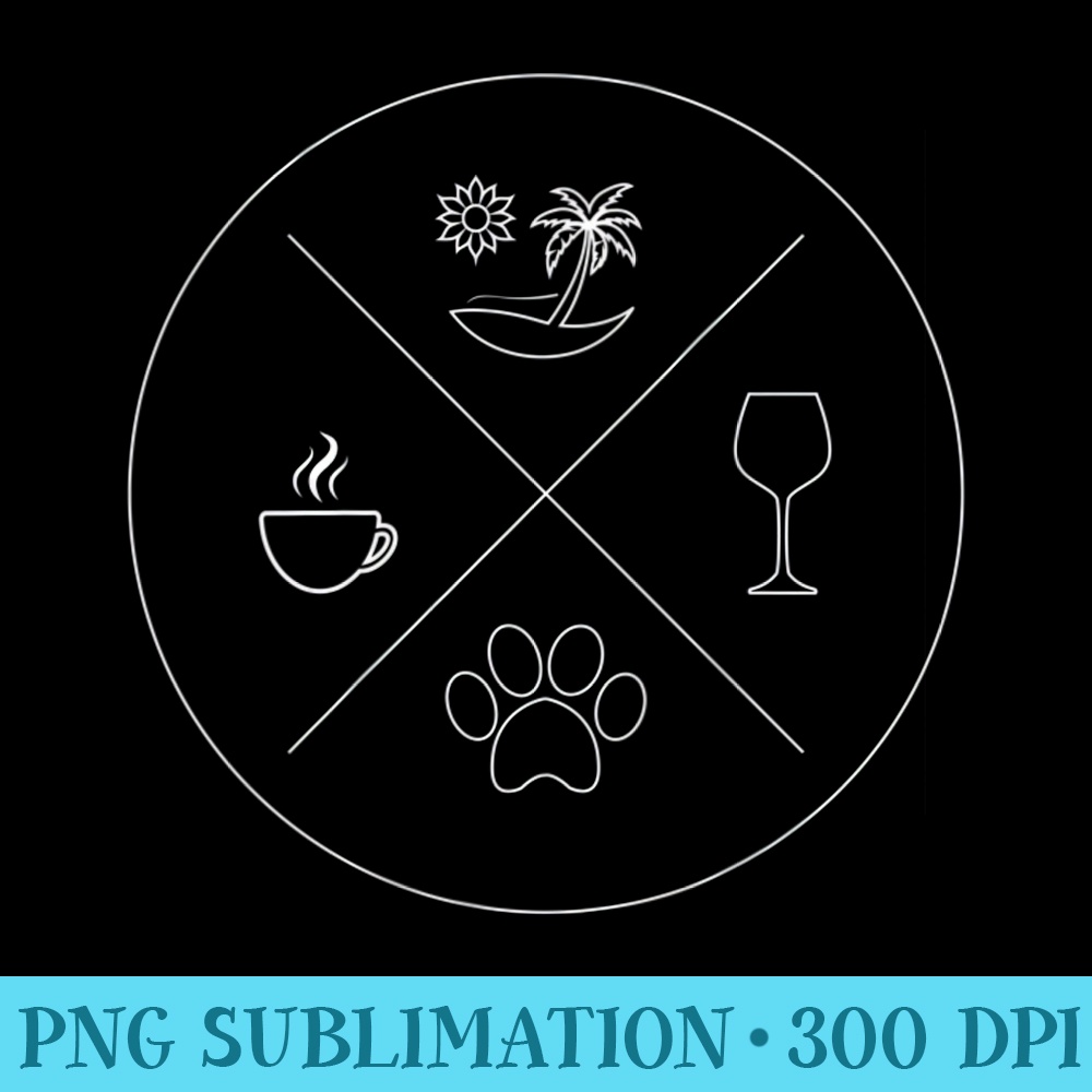 Womens Coffee, Sunshine, Wine Dogs - PNG Download Gallery - Eco Friendly And Sustainable Digital Products