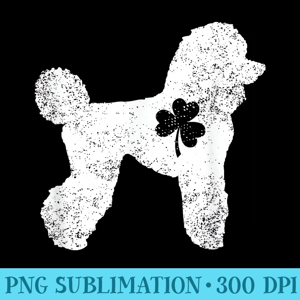 Poodle Shamrock T Pet Dog Lover St Patricks Day - Shirt Drawing PNG - Bring Your Designs to Life