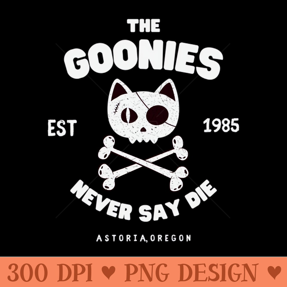 The Goonies Never Say Die cats classic - Transparent PNG Clipart - Bring Your Designs to Life