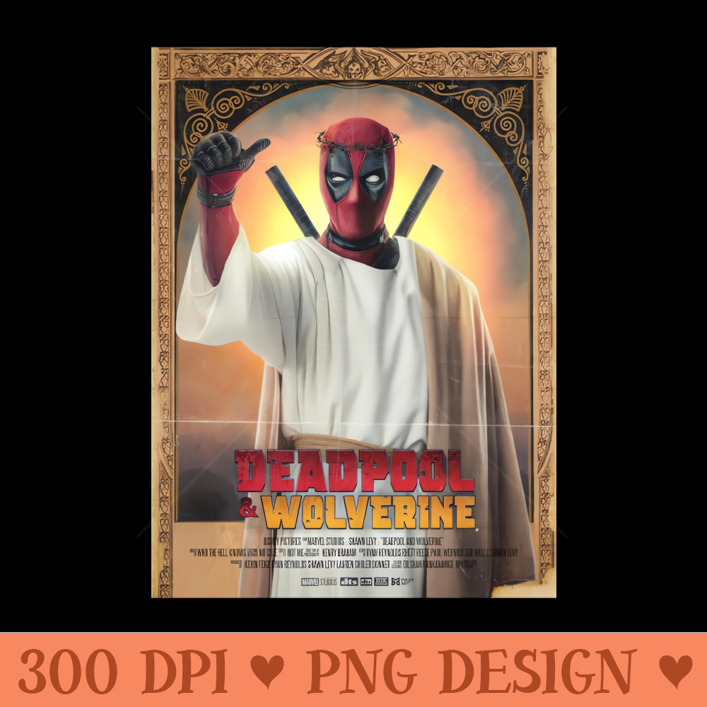 Deadpool jesus - PNG design assets - Versatile And Customizable Designs