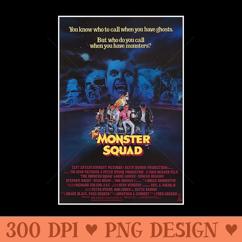Monster Squad - Digital PNG Downloads - Limited Edition And Exclusive Designs