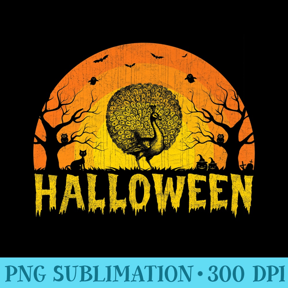 Halloween Holiday Party Family Matching Girls Peacock Premium - PNG Templates Download - Perfect for Sublimation Art