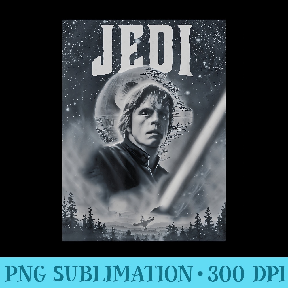 Star Wars Luke Skywalker Return of the Jedi Retro T - Download High Resolution PNG - Premium Quality PNG Artwork