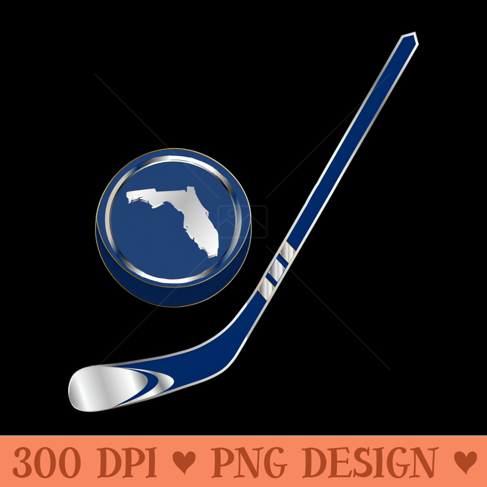NHL FL Navy Blue Silver White Stick and Puck - Download PNG Picture - Lifetime Access To Purchased Files