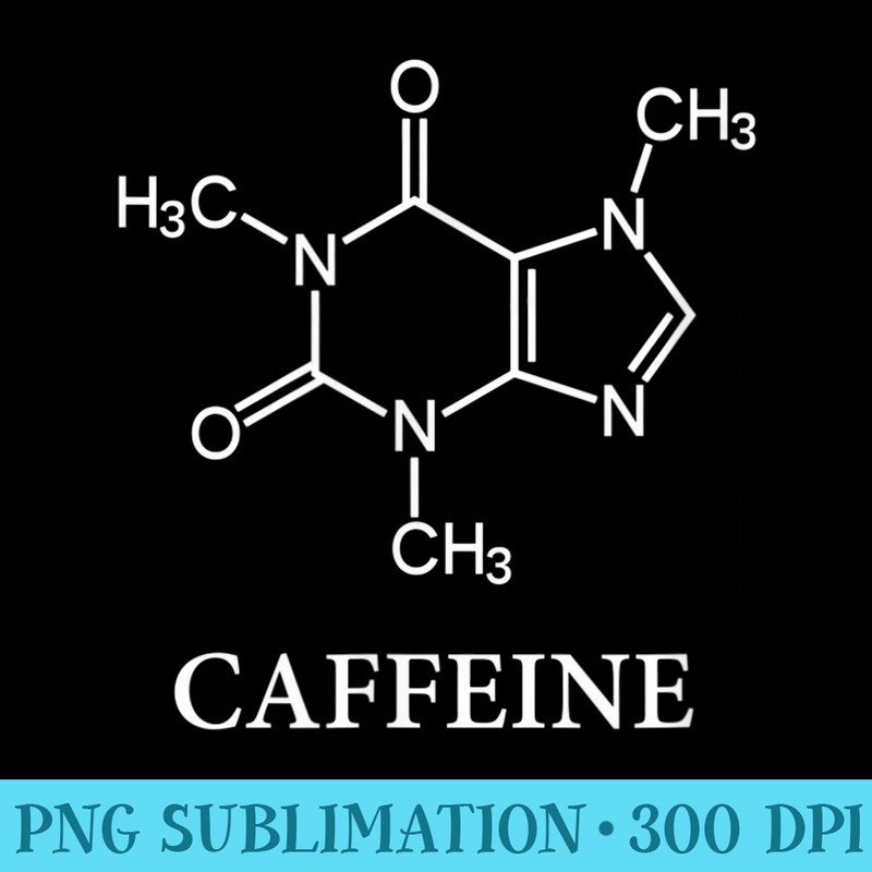 Caffeine Chemical I Love Coffee Chemistry Molecule - Download Transparent Shirt - Perfect for Personalization