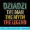 Dziadzi The Man The Myth The Legend Fathers Day - PNG Image Download - Bring Your Designs to Life