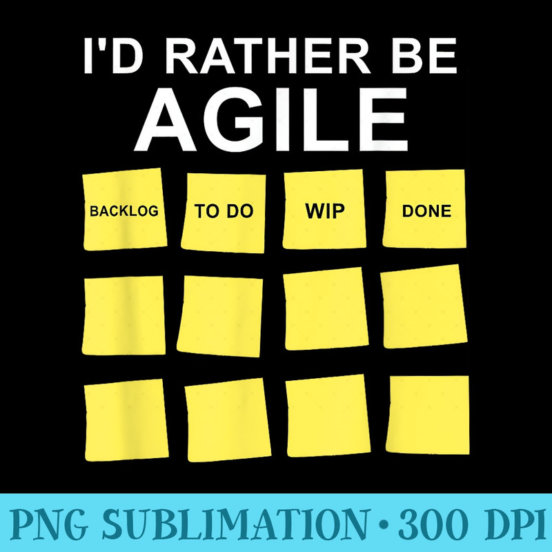 Funny Agile Coach Scrum Master Sticky Notes Project Manager - PNG Graphic Resource - High Resolution And Print-Ready Designs