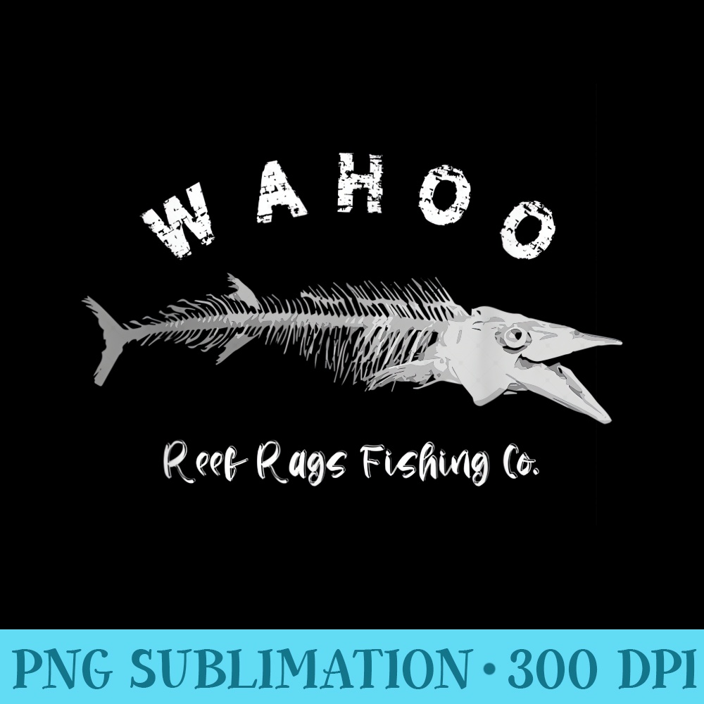 Reef Rags Wahoo Fish Bones - High Resolution PNG Download - Trendsetting And Modern Collections