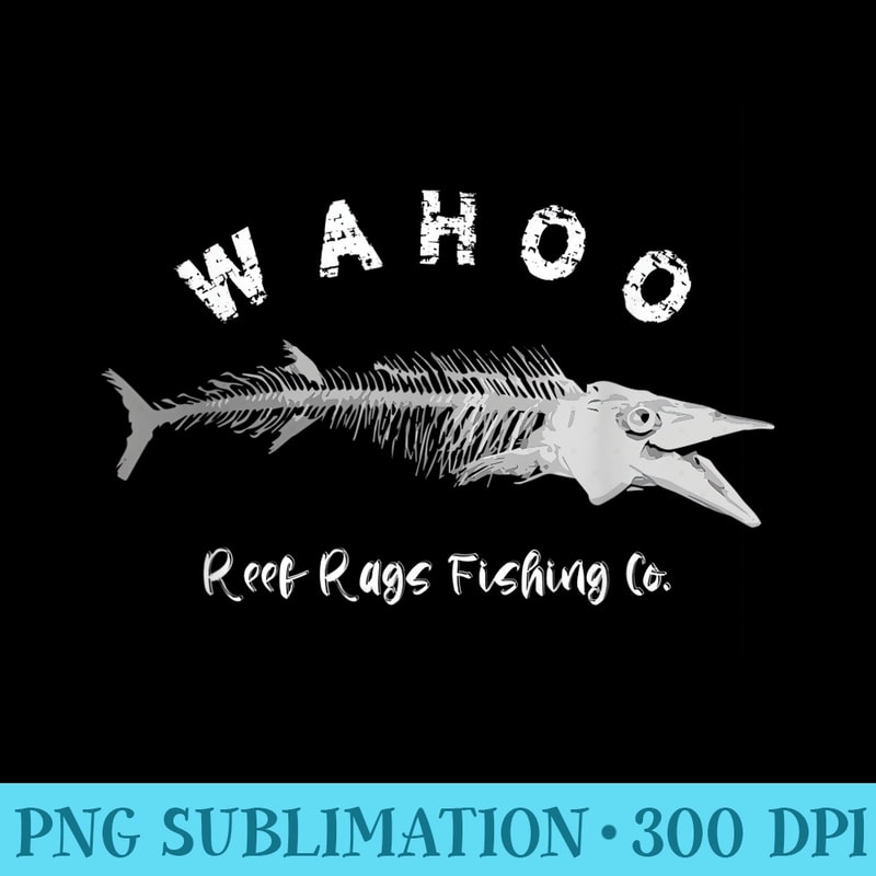 Reef Rags Wahoo Fish Bones - High Resolution PNG Download - Trendsetting And Modern Collections