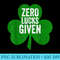 Saint Patricks Day Funny Zero Lucks Given - Download Transparent Graphic - Capture Imagination with Every Detail