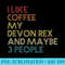 Devon Rex Cat Owner Coffee Lover Funny Quote Vintage Retro - PNG Image File Download - Perfect for Personalization