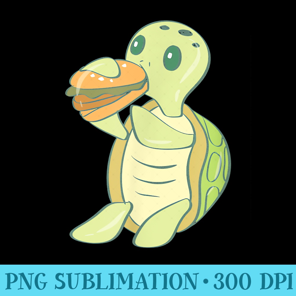 Turtle Hamburger Eating Food Cheeseburger - PNG Graphic Design - Versatile And Customizable Designs