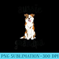 australian shepherd grandpa pawpa aussie dog grandparent - transparent png collection