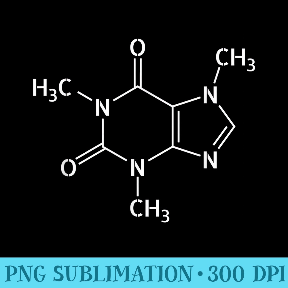 Caffeine Molecule Caffeine Chemistry Structure - Download Transparent Design - Unleash Your Creativity