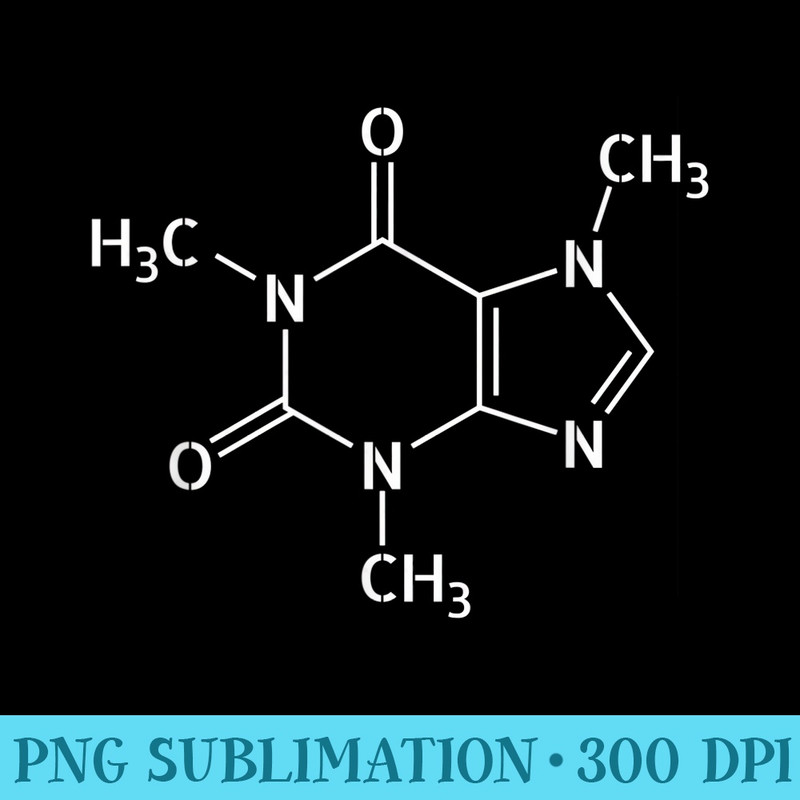 Caffeine Molecule Caffeine Chemistry Structure - Download Transparent Design - Unleash Your Creativity