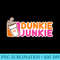 Dunkie Junkie Funny Coffee Lover - PNG Image File Download - Enhance Your Apparel with Stunning Detail