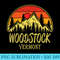 Vintage Woodstock Vermont VT Mountains Hike Hiking Souvenir - High Resolution PNG Picture - Quick And Seamless Download Process