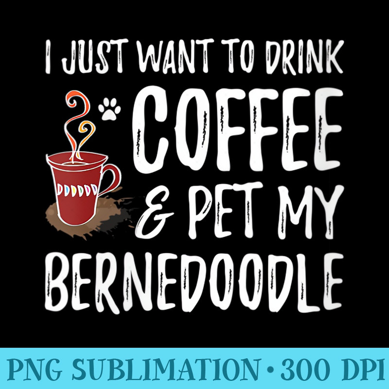 Womens Bernedoodle Coffee Drinker s - Download Transparent Image - Capture Imagination with Every Detail