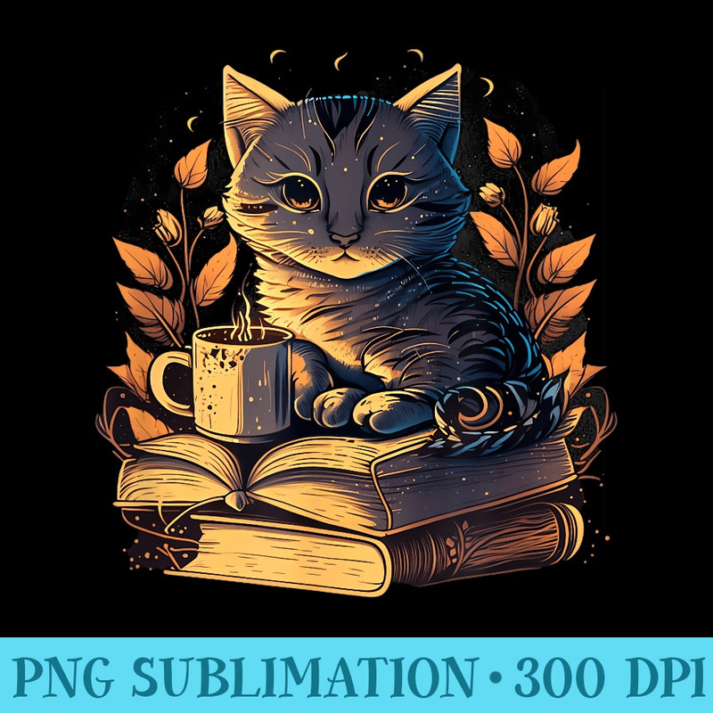 Cat Reading A book - Download Transparent Shirt - Defying the Norms