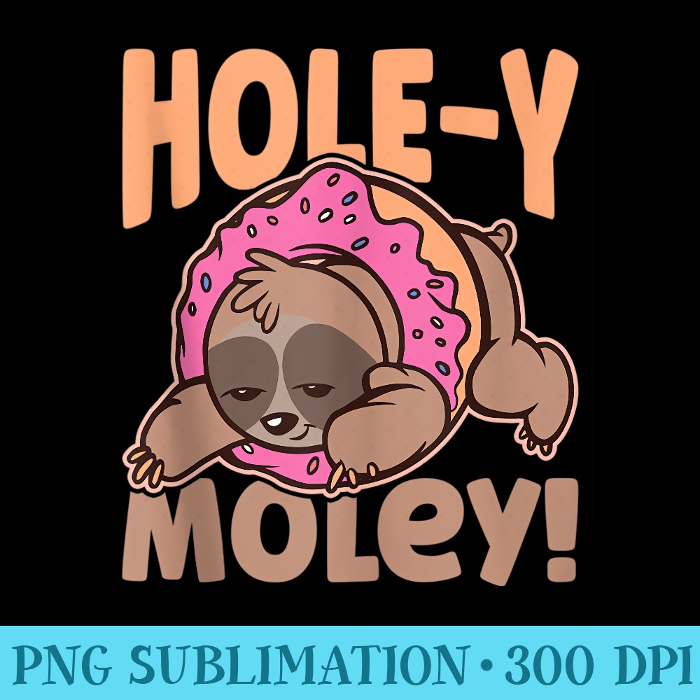 Holey moley Glazed Donut and Sprinkled Doughnut - Transparent Shirt Mockup - Bold & Eye-catching