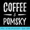 Pomsky Coffee Lover Funny Dog Mom - Transparent Shirt Mockup - Unleash Your Creativity