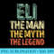 Eli The Man The Myth The Legend First Name Eli - Transparent PNG Resource - Premium Quality PNG Artwork