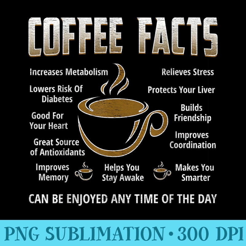 Coffee Facts Coffee Lover - High Quality PNG Artwork - Boost Your Success with this Inspirational PNG Download