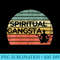Womens Vintage Retro Sunset Funny Yoga Spiritual Gangsta - High Resolution PNG Collection - Bold & Eye-catching