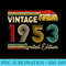 Vintage 1953 Limited Edition Outfit Distressed Retro - Transparent PNG Resource - Bring Your Designs to Life
