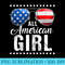 4th of July . ALL AMERICAN GIRL USA Flag Patriotic - Download PNG Artwork - Revolutionize Your Designs
