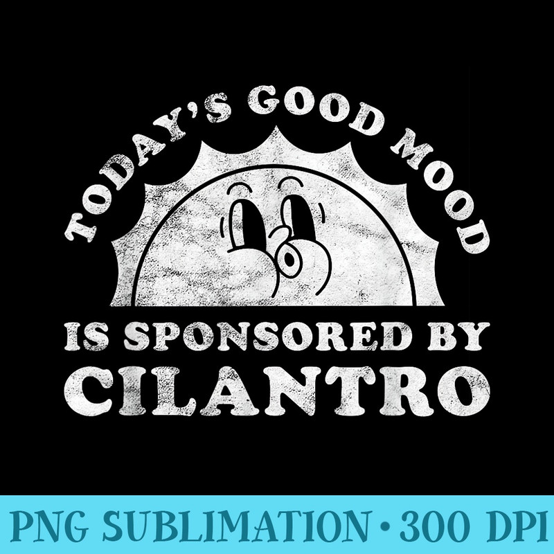 Funny Cute Retro Vintage Cilantro - High Resolution PNG Download - Easy-To-Print And User-Friendly Designs