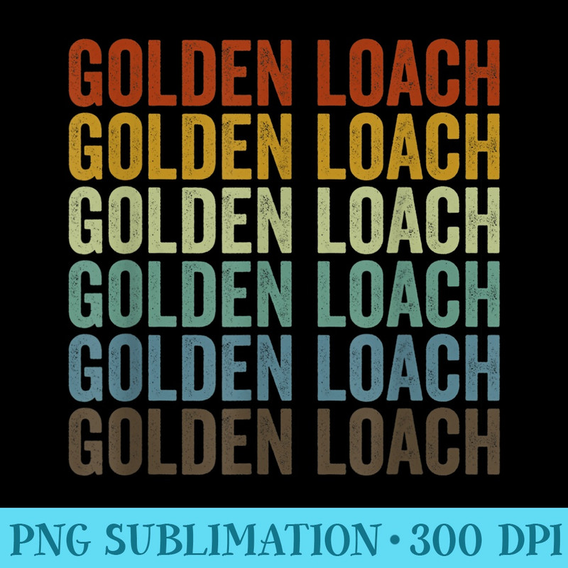 Golden Loach Fish Retro - PNG Clipart Download - Enhance Your Apparel with Stunning Detail