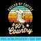 Fueled By Coffee and 90s Country Funny Vintage Sunset - High Resolution PNG Resource - Unleash Your Creativity