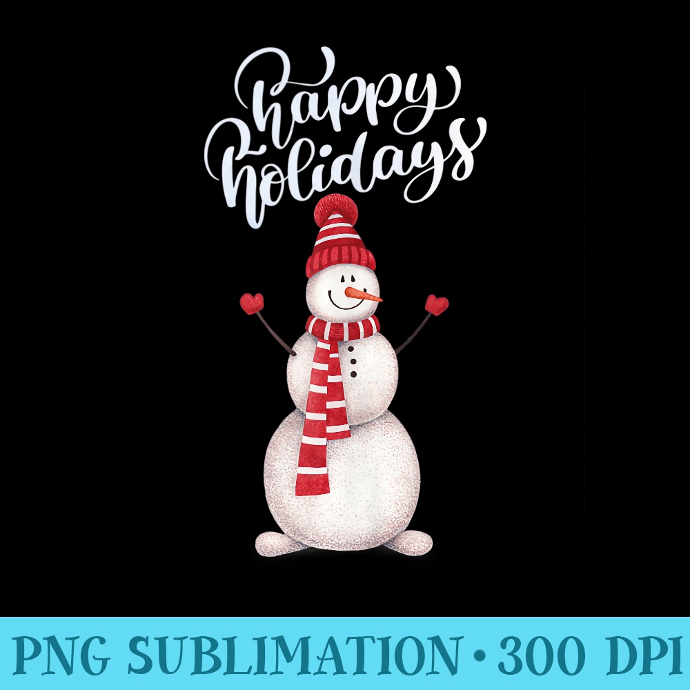 Lovely Snowman Happy Holidays 2020 Christmas Pajama - High Quality PNG Picture - Premium Quality PNG Artwork