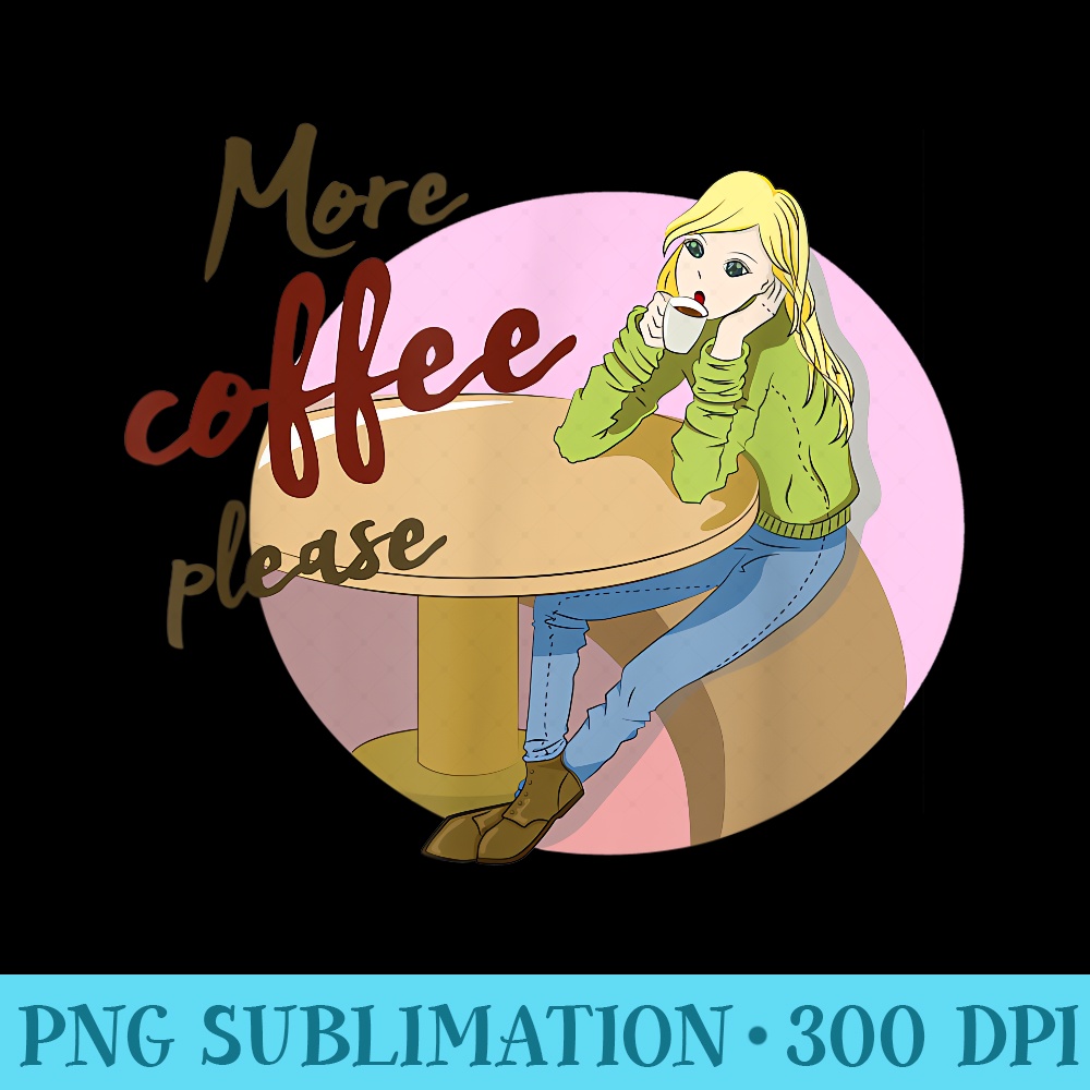 More coffee please - High Resolution PNG Image - Bring Your Designs to Life